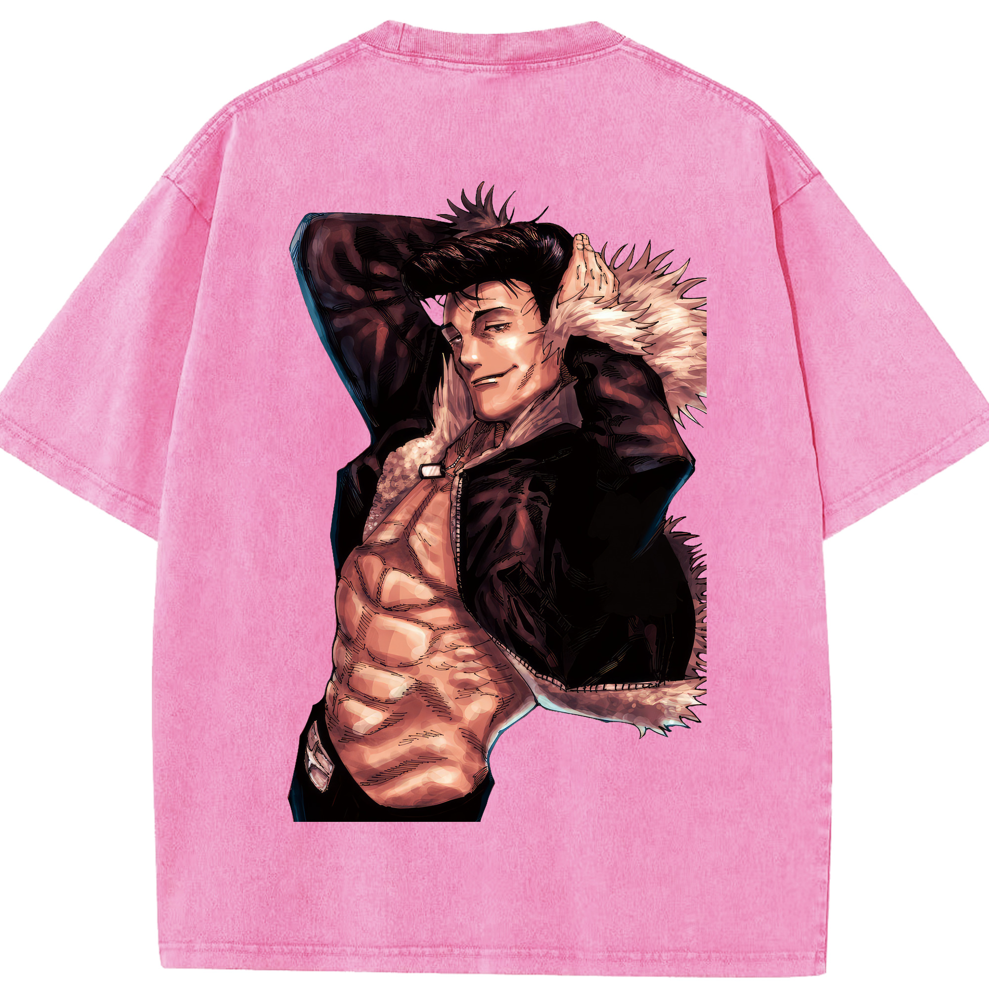 （画像用） 呪術廻戦 Jujutsu Kaisen 綿100% ヴィンテージ風 半袖Tシャツ（背面プリント）